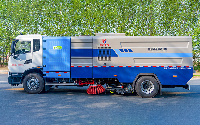 东风天锦纯电洗扫车