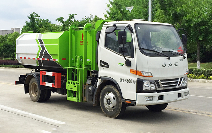 江淮V3自装卸式垃圾车 侧装