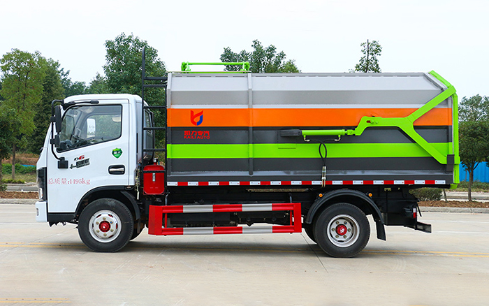 东风D6自装卸式垃圾车 侧装