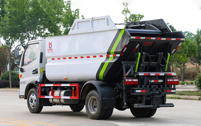 骏铃V3自装卸式垃圾车 后装