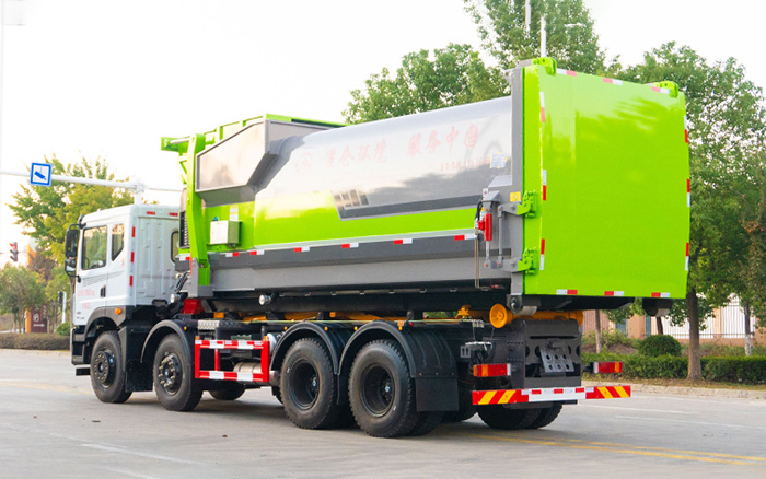 东风华神前四后八车厢可卸式垃圾车