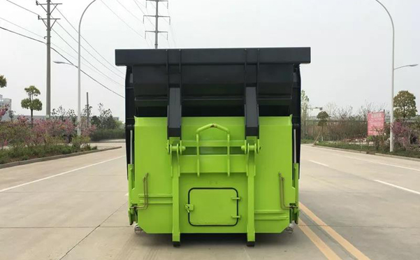 东风天龙后双桥车厢可卸式垃圾车